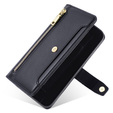 Etui z klapką do Motorola Moto G53 5G/ G23 4G/ G13 4G, Wallet Zipper Pocket, czarne