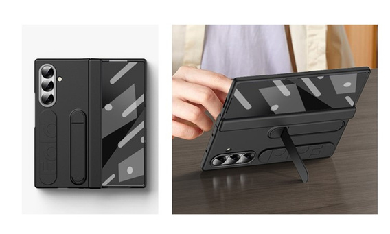 Etui z rączką i podstawką do Samsung Galaxy Z Fold7 – czarne