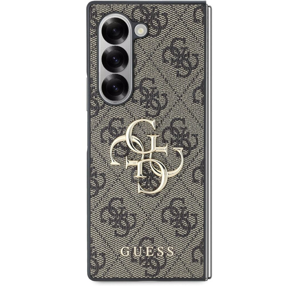 Etui GUESS do Samsung Galaxy Z Fold6, 4G Big Metal Logo, brązowe