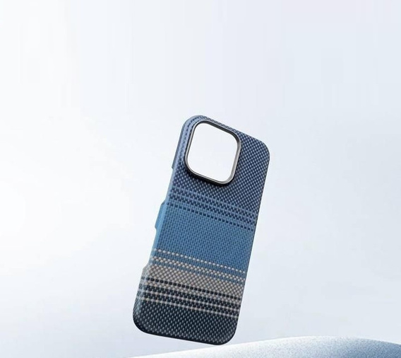 Etui do iPhone 15 Pro – magnetyczne Aramid Fiber, niebieskie