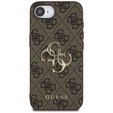 Etui GUESS do iPhone 16E, 4G Big Metal Logo, brązowe