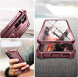 Etui pancerne do Samsung Galaxy S21, Dexnor Full Body, czerwone