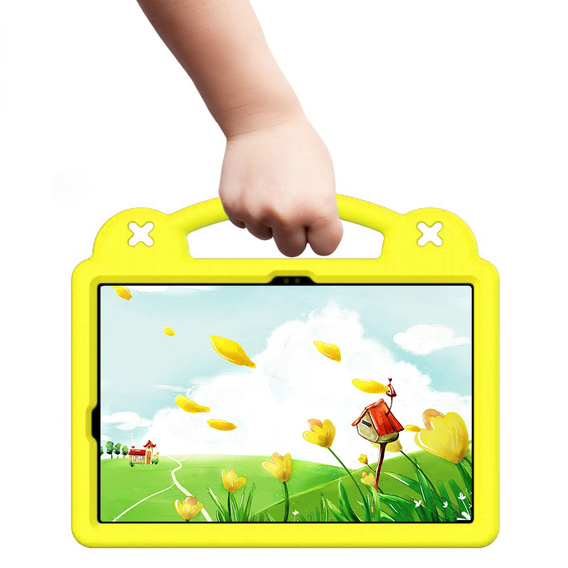 Etui do Samsung Galaxy Tab S9 FE+ Plus, Cute Patterns, z podstawką, Żółte