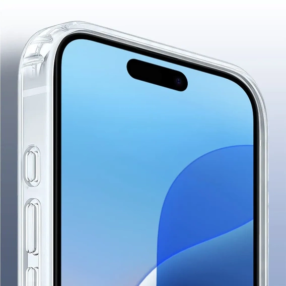 Etui do iPhone 16, do MagSafe, ERBORD Hybrid, przezroczyste + Szkło na ekran