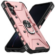 Etui pancerne do Samsung Galaxy A14 4G/5G, z ringiem, różowe rose gold