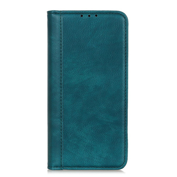 Etui do Xiaomi Redmi Note 9, Wallet Litchi Leather, zielone