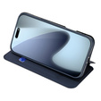 Etui Dux Ducis do iPhone 17 Pro, Skin Pro, z klapką, z miejscem na kartę, granatowe
