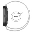Pasek Bransoleta Milanese do Xiaomi Redmi Watch 4 / Xiaomi Smart Band 8 Pro / Xiaomi Smart Band 9 Pro, Srebrna