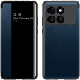 Etui z klapką do Xiaomi Poco F6 Pro, Side View, niebieskie