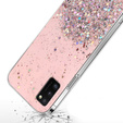 Etui do Samsung Galaxy A41, Glittery, różowe