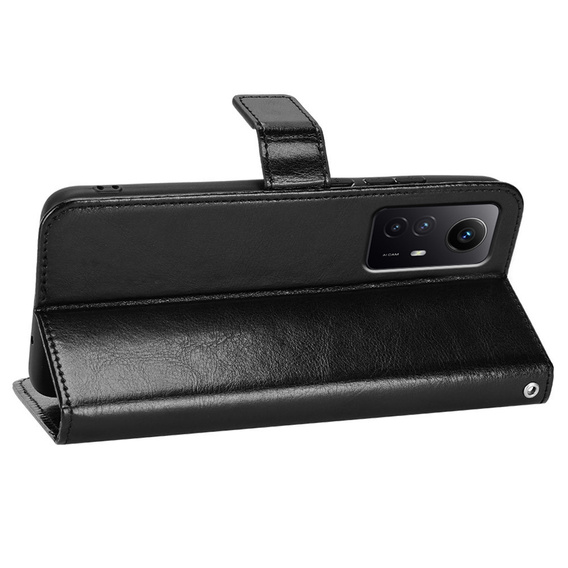 Etui z klapką do Xiaomi Redmi Note 12S, Wallet, czarne