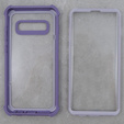 Etui do Samsung Galaxy S10 Plus, Dexnor Full Body Rugged, przezroczyste / fioletowe