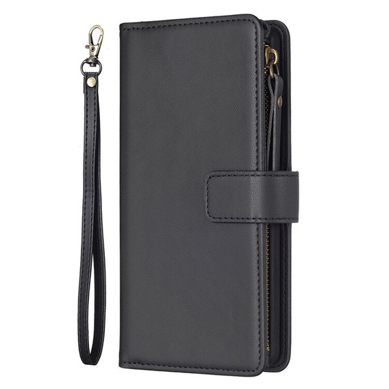 Etui z klapką do Xiaomi Redmi 13C / Poco C65, Wallet Zipper Pocket, czarne