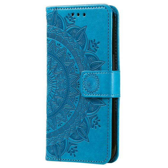 Etui z klapką do Xiaomi Redmi Note 13 Pro+, Mandala, niebieskie