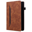 Etui do Samsung Galaxy Tab S10 FE+ Plus, Classic, z miejscem na rysik, brązowe