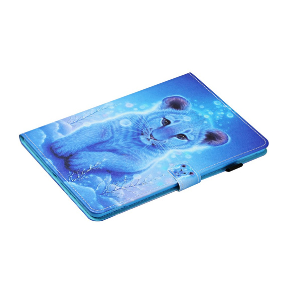 Etui do Lenovo Tab M10 Plus TB-X606F, z klapką, tiger