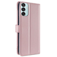 Etui z klapką do Samsung Galaxy M15 5G, Wallet Zipper Pocket, różowe