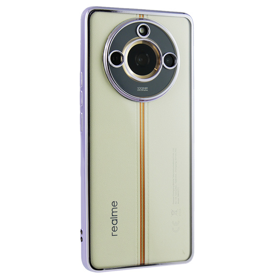 Etui do Realme 11 Pro 5G / Pro+ 5G, Electroplating Frame, przezroczyste / fioletowe