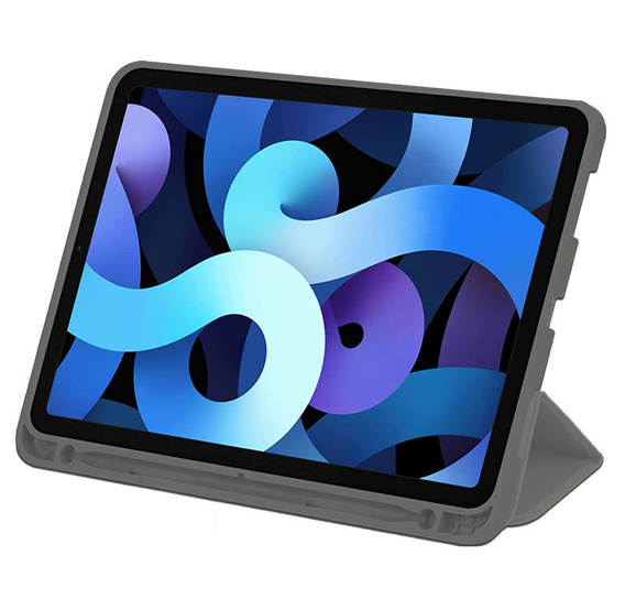 Etui do iPad 11" 2025 A16 (11 gen.) / iPad 10.9" 2022 (10 gen.), Smart Pencil, z miejscem na rysik, szare