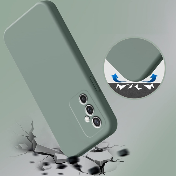 Etui do Samsung Galaxy M52 5G, Silicone Lite, ciemnozielone