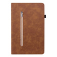 Etui do Lenovo Tab P11 Gen 2 TB350FU TB350XU 11.5", Wallet Pen Slot, brązowe