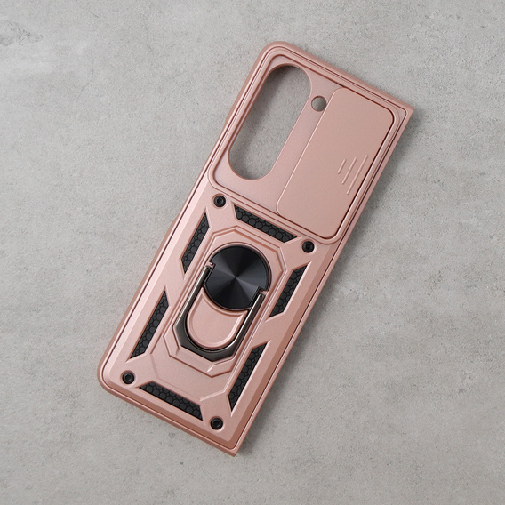 Etui pancerne do Samsung Galaxy Z Fold5 5G, CamShield Slide, różowe rose gold