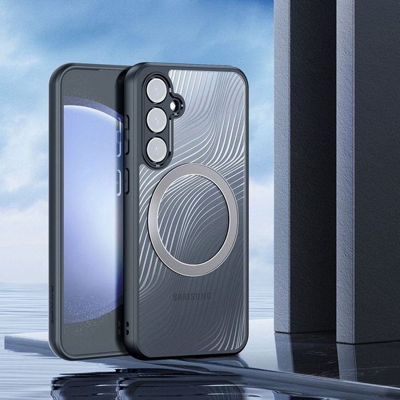 Etui DuxDucis do Samsung Galaxy S23 FE, Aimo case, do MagSafe, przezroczyste / czarne