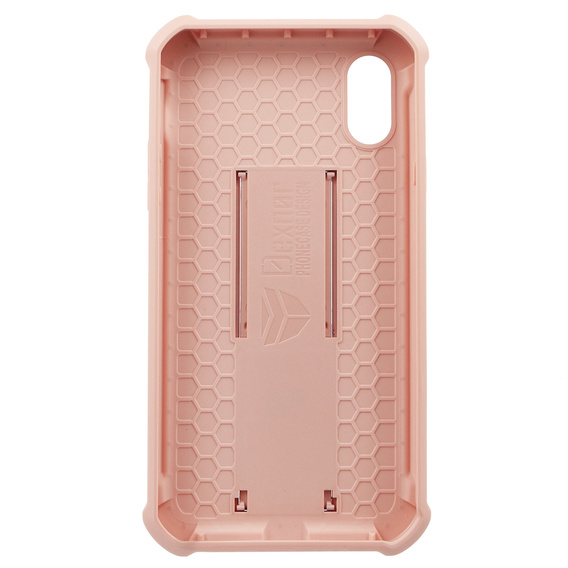 Etui pancerne do iPhone XS Max, Dexnor Full Body, różowe
