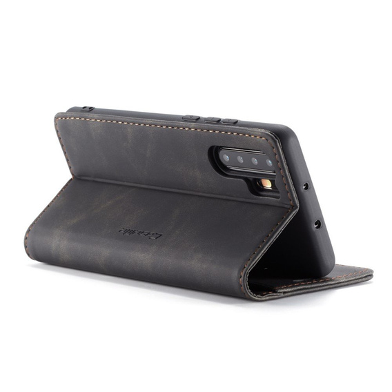 Etui CASEME do Huawei P30 Pro, Leather Wallet Case, czarne