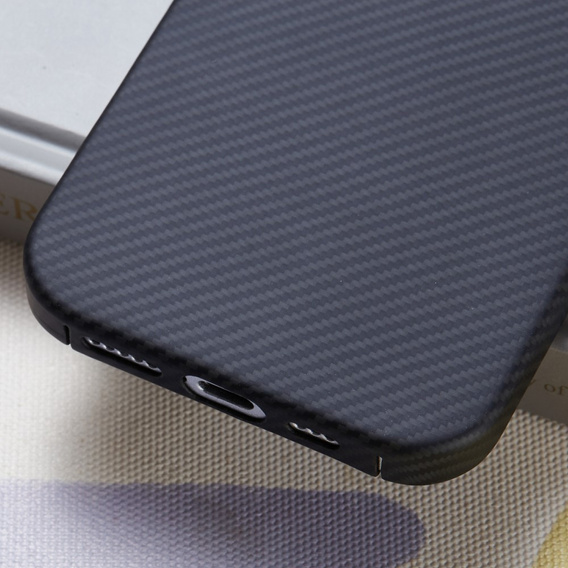 Etui do iPhone 16 Pro, 600D Aramid Fiber Cover, czarne
