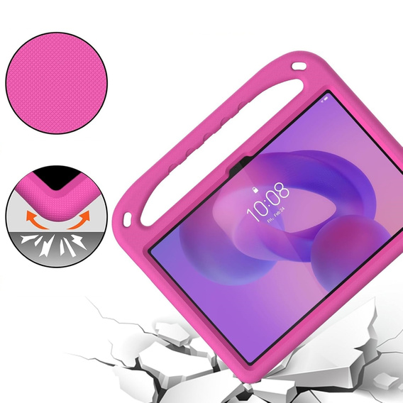 Etui dla dzieci do Lenovo Idea Tab 11" 2025 TB336FU TB336ZU, dziecięce z uchwytem, różowe