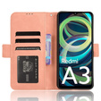 Etui z klapką do Xiaomi Redmi A3, Card Slot, różowe