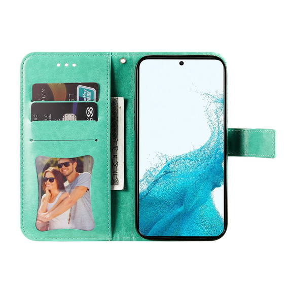 Etui z klapką do Samsung Galaxy A54 5G, Mandala, zielone