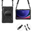 Etui pancerne do Samsung Galaxy Tab S9 / S8 / S7, ochronne 360 z miejscem na rysik, Czarne