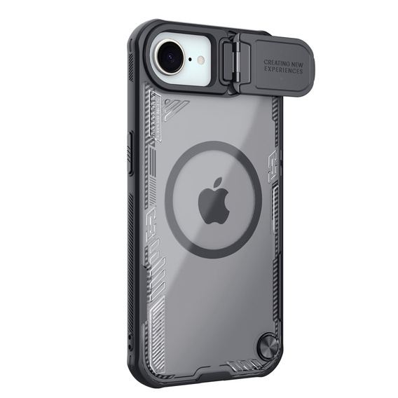 Etui do iPhone 16e, pancerne Nillkin, Icelade Prop, do Magsafe z osłoną aparatu, czarne