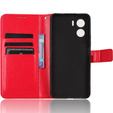 Etui z klapką do Honor 90 Lite 5G, Crazy Horse Wallet, czerwone