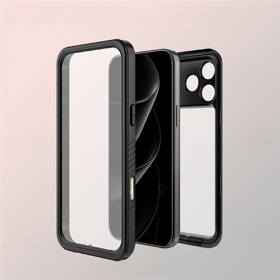 Etui do iPhone 17 Pro Max, Wodoodporne IP68 Redpepper, czarne
