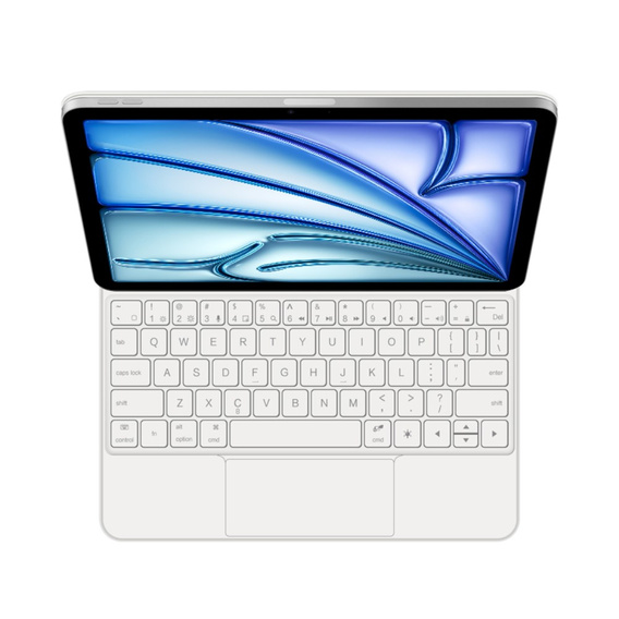 Etui z klawiaturą do iPad Air 13" 2025/2024 (7/6 gen.), Magnetic Keyboard Touchpad, białe