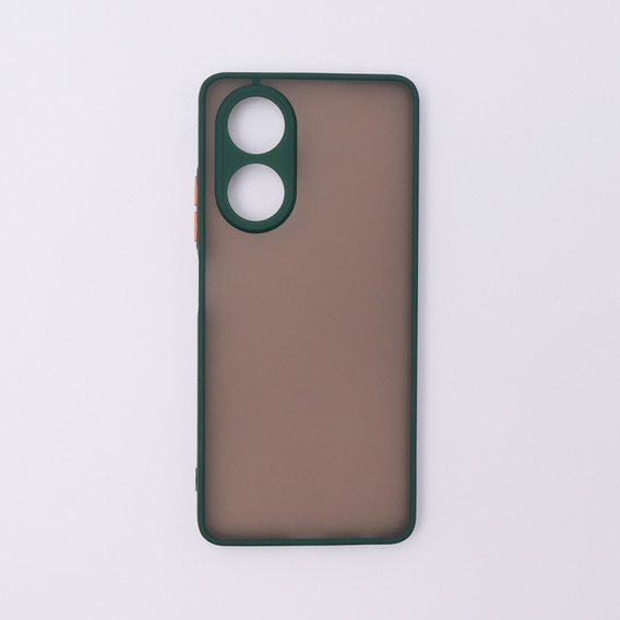 Etui silikonowe do Oppo A78 5G, z ochroną aparatu, przezroczyste / zielone