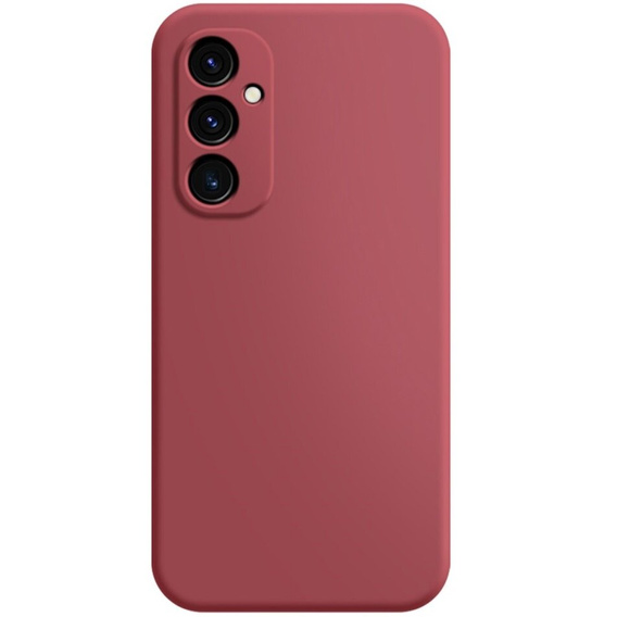 Etui do Samsung Galaxy A25, Silicone Lite, czerwone + szkło 9H