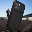 Etui Love Mei do iPhone 13 Pro, pancerne ze szkłem, czarne