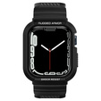 Pasek z etui Spigen do Apple Watch 4/5/6/7/8/9/SE 44/45mm, Rugged Armor Pro, Czarny