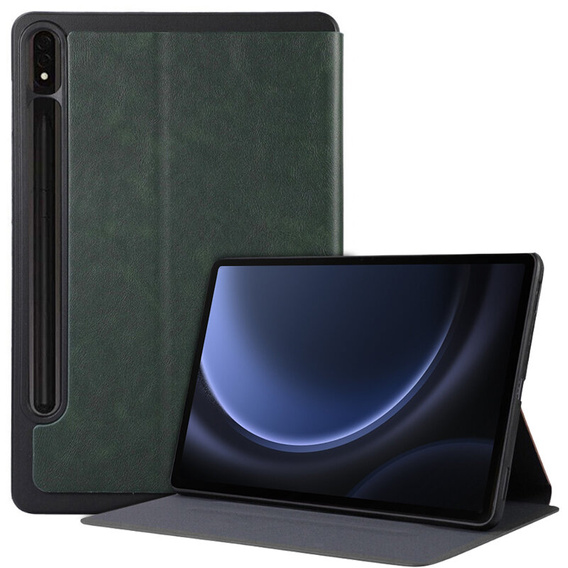 Etui do Samsung Galaxy Tab S9 FE+ Plus, Smartcase z miejscem na rysik, zielone
