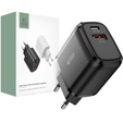 Tech-Protect C20W QC3.0 Uniwersalna Ładowarka Sieciowa USB-A USB-C, Black