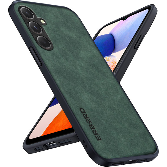 Zestaw Etui do Samsung Galaxy A14 5G, ERBORD Business, z blaszką do uchwytów samochodowych, Zielone