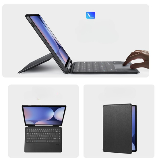 Etui z klawiaturą do Samsung Galaxy Tab S8 Ultra / S9 Ultra / S10 Ultra, Dux Ducis DK Series, czarne