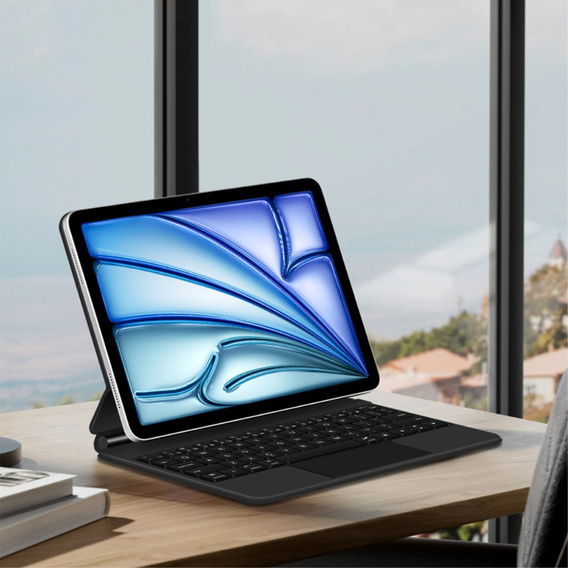 Etui z klawiaturą do iPad Air 11" 2025/2024 (7/6 gen.), Magnetic Keyboard Touchpad, czarne