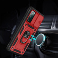 Etui pancerne do Samsung Galaxy S20 FE, CamShield Slide, czerwone