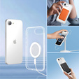 Etui Magnetyczne do iPhone 16E, ERBORD MagSafe, przezroczyste + Szkło na ekran