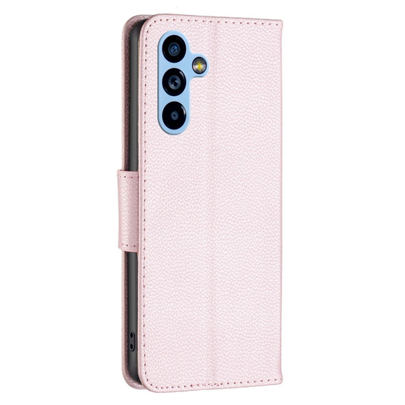 Etui z klapką do Samsung Galaxy A54 5G, Wallet Litchi Magnet, różowe rose gold